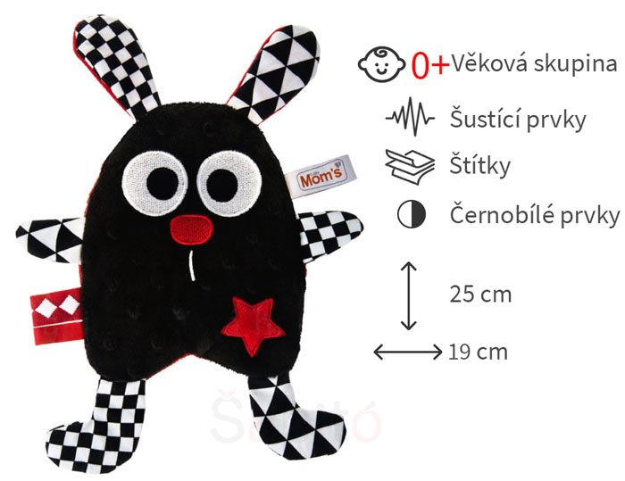 černobílé hračky pro miminka